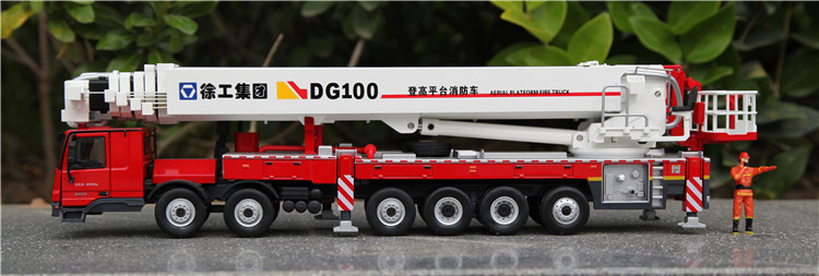 XCMG fire fighting truck DG100 aerial platform fire truck model toy for sale